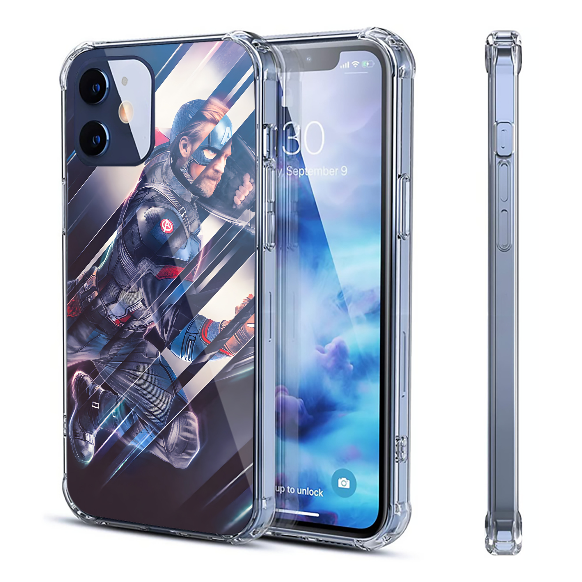 （画像用） アベンジャーズ The Avengers 【iPhone 12シリーズ対応】透明スマホケース（クリアソフトケース）